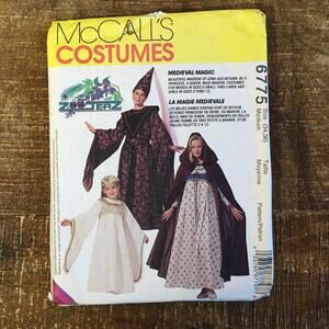 McCalls Sewing Pattern 6775 Medieval Magic Cosplay Costume GOT LOTR LARP M UNCUT